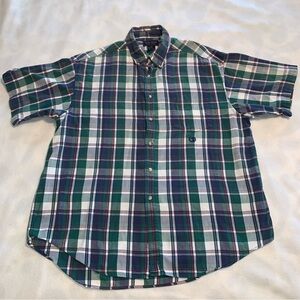 Vintage Duck Head Short sleeve Plaid Men’s Button Down Shirt Sz XL